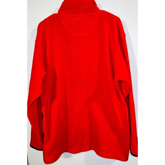 Indiana University Red Fleece Jacket Full Zip Large Pro Edge 100% Polyester - Picture 3 of 5